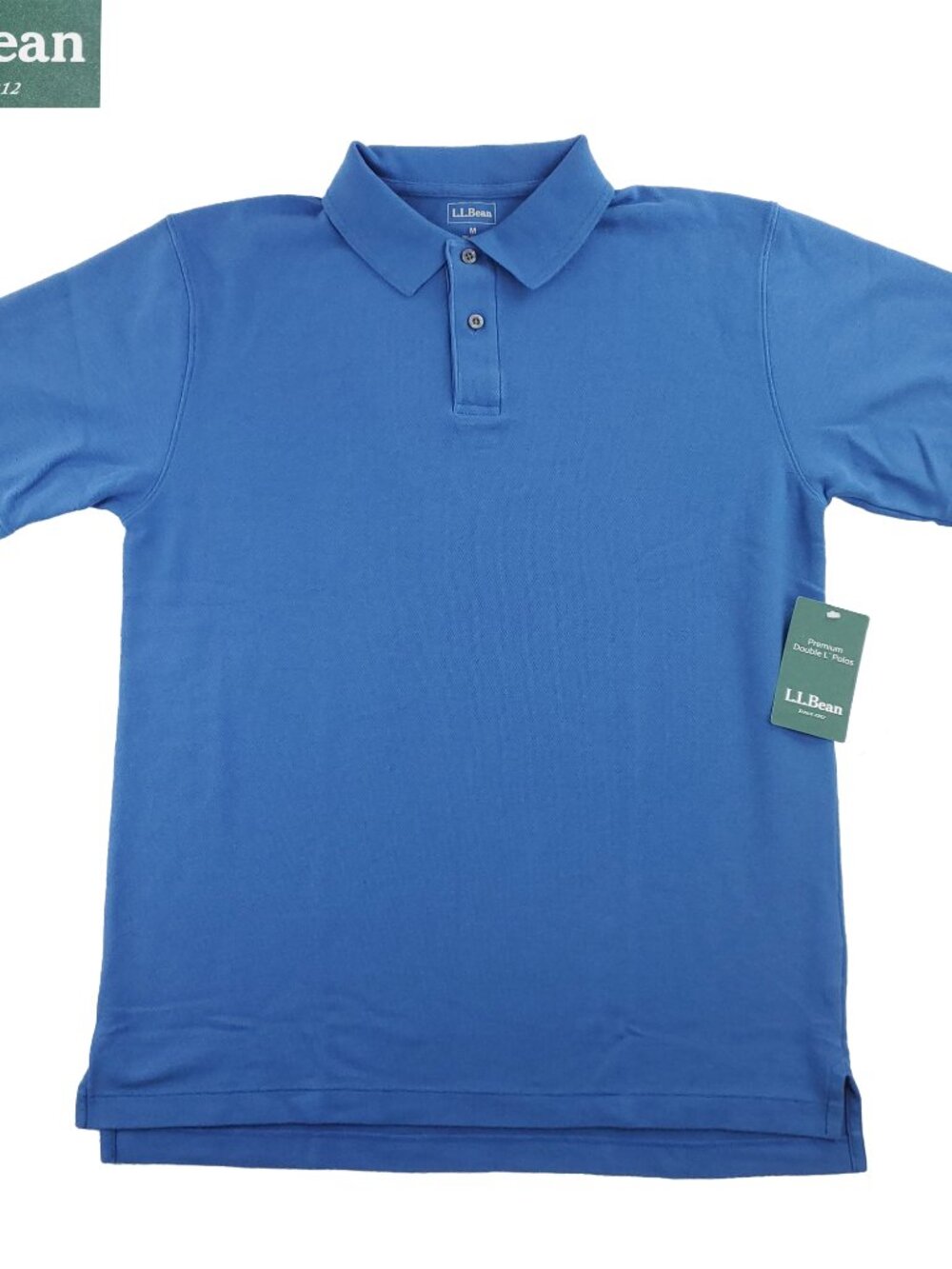 L.L. Bean Premium Double L Polo Shirt Short Sleeve Pique Cotton Men's Medium NWT